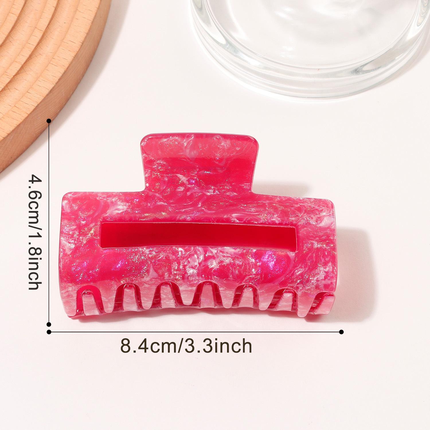 

Dreamy Splatter Ink Retro Grip Shark Clip Hair Accessory for Women - Water Ripple Back of Head Updo