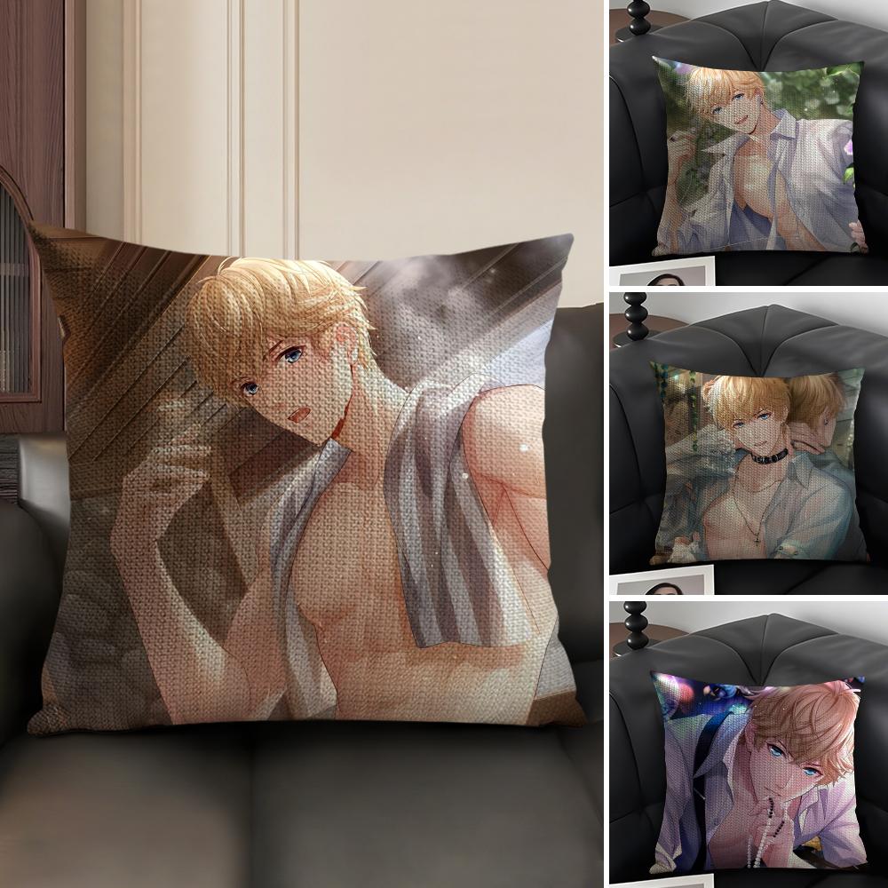 Mr Love Queens Choic Kiro Cushion Cover Natural Linen Organic Fabric DoubleSided Printing Sofa Home Decor Gift Pillow Case