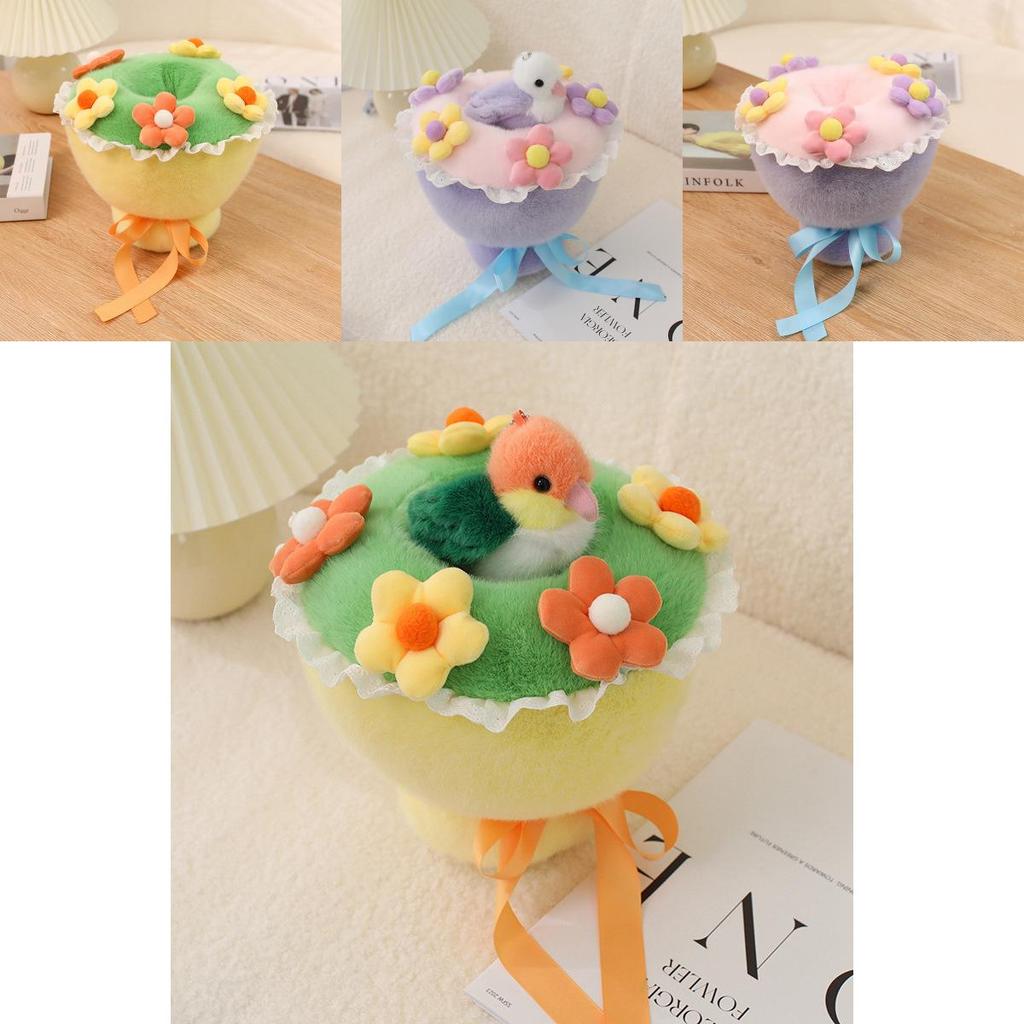 Jouet Peluche Bouquet d'Oiseaux Support Magnétique pour Épaule Pigeons Perroquets Cadeau Pour Femmes