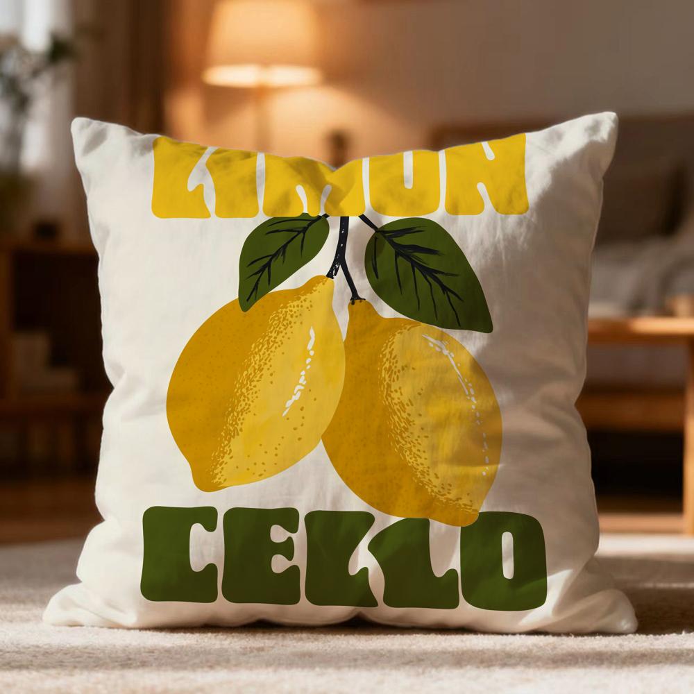 Popular Limoncello Cocktail Cushion Cover Soft Washable Pillow Case Multi-Scene For Couch Bed Travel Office Use