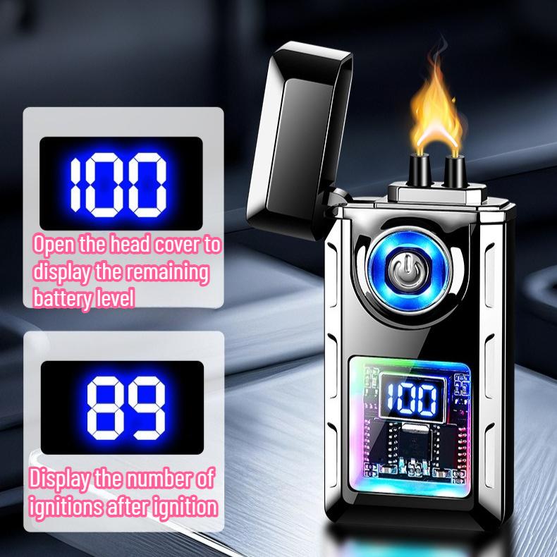 2025 New Fashionable Strong Light Lamp Arc Windproof Lighter Portable Charging Men's High Quality Cigarette Lighter Gift