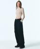 CITYBREEZE Logo Embroidered Crop Turtleneck T-Shirt_Beige