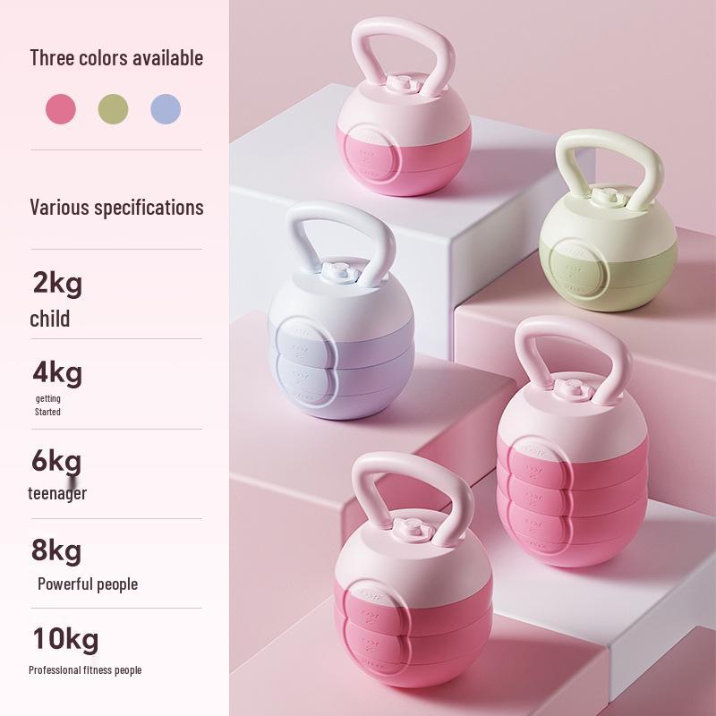 Regulowany kettlebell napełniany wodą do fitnessu dla kobiet i mężczyzn, 6 kg do 10 kg, idealny do odchudzania i kształtowania sylwetki.