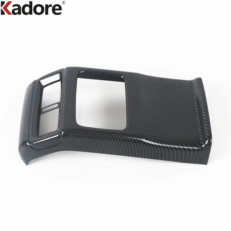 For Honda CRV CR-V  2024 Carbon Fiber Car Armrest Box Rear Air Condition Vent Outlet Cover Trim Interior Accessories