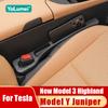For Tesla Model Y Launch Juniper 2025 2026 New Model 3 Highland 2024 2025 Car Seat Leak Proof Strip Side Seam Storage