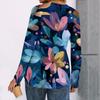 Women's Floral Print Long Sleeve  Shirt Elegant Casual Tops Trendy Shirt Tops