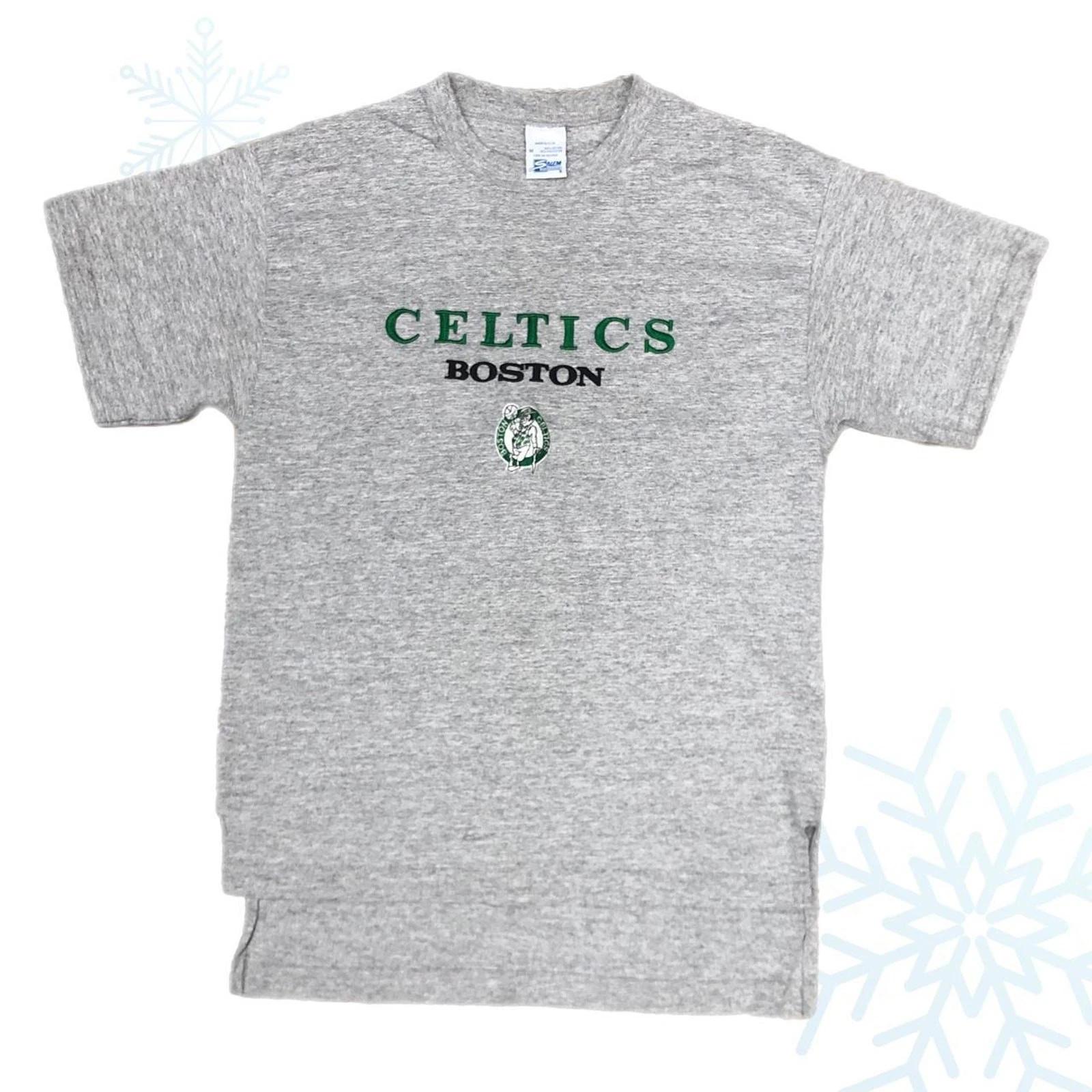 Винтажная футболка NBA Boston Celtics Salem Sportswear 90-х годов, размер Medium, серого цвета S