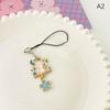 Cute Flower Phone Rope Keychain Pendant Phone Case Strap Women Girls Telephone Jewelry Anti-Lost Lanyard Hanging Cord Keychain