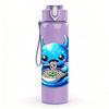 1PC Cute Blue Dragon Sea Creature Print 750ml Color Plastic Sports Water Bottle Leakproof Flip Straw Lid Suitable for Sports Office Home Use