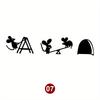 Lovely Mouse Black Car Decals Auto Window Bumper Body Removable Vinyl Decals Animal Auto Accessories Water-Repellent Ornament
