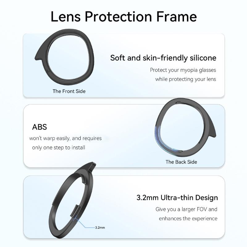 Lens Protector Accessories Glasses Spacer Rings Prevent Myopically Glasses Scratching Cover for 3 Virtual Reality Headsets