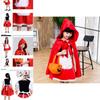 Little Red Riding Hood Princess Dress Halloween Fairy Tale Costume For Children