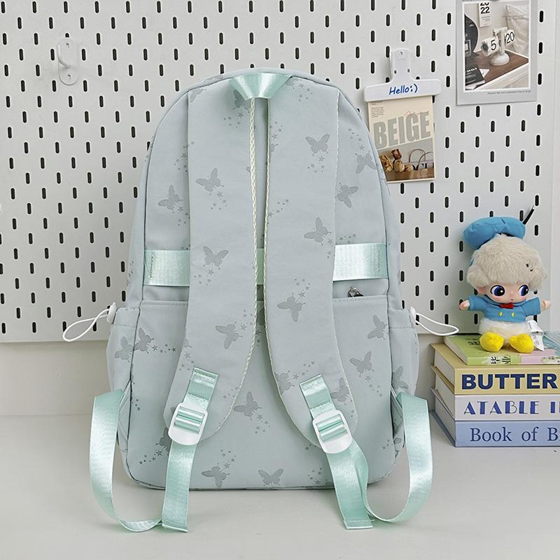 Schoolbag Korean Ins College Wind Star Backpack Large Capacity Junior High School Student School Bag Casual Lightweight Computer Backpack