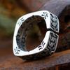 Taiyin Fangyuan Pangu Ring for Men, Trendy Retro, High End, Open Mouth Dominance Ring, High Quality Handmade Silver Jewelry