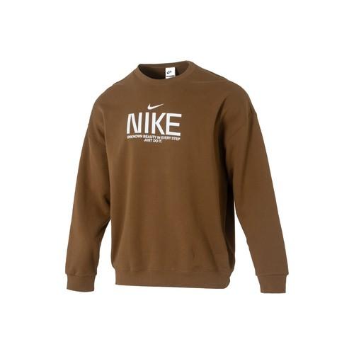 

Nike Crew Neck Pullover Cotton Long Sleeve Sweatshirt for Men EU XL коричневий