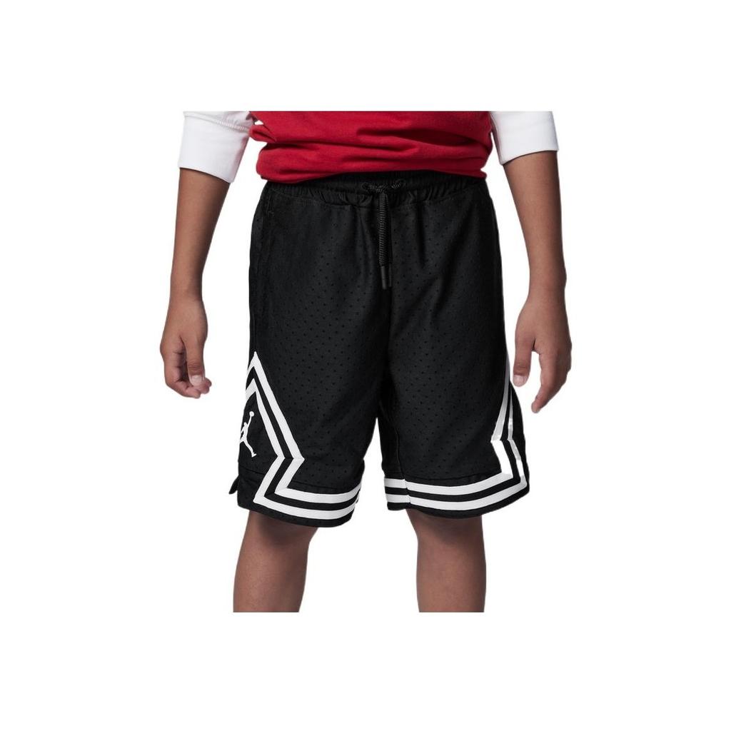 Jordan Logo Print Mesh Basketball Shorts Kids Bottoms Black DV0425-010