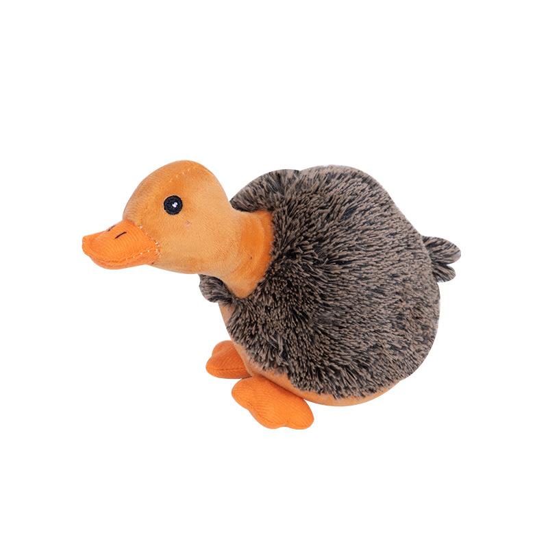 

Cute Plush Duck Dog Cat Toy, Interactive Soft Plush Duck Pet Toy, Chewable Squeaky Pet Toy for Dogs Cats Puppy Kitten Play Gift коричневый