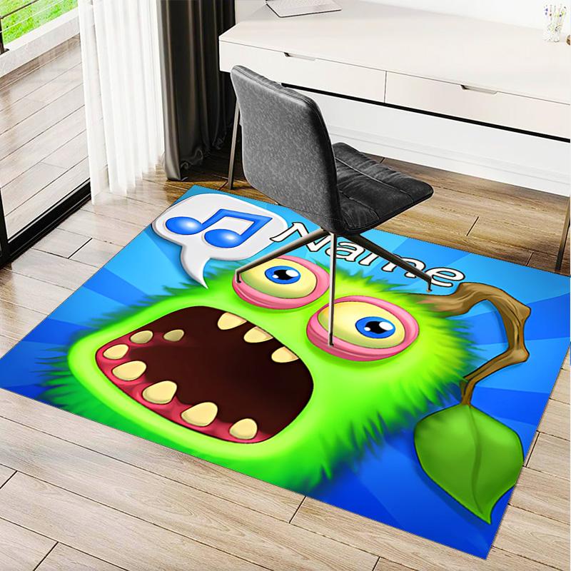 Customizable Name My Singing Monsters Mat-Non Slip Backing,Suitable for Living Room, Bedroom,Bathroom-Soft,Durable,Perfect Gift