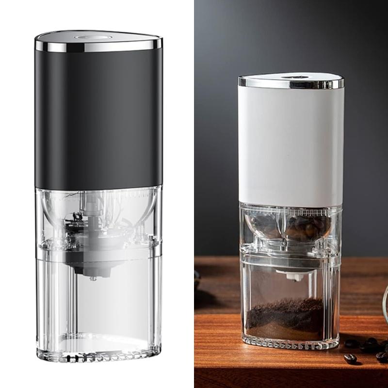 Electric Coffee Grinder Adjustable Grind Settings Plastic Coffee Mill Portable Coffee Bean Grinder for Outdoor Portable