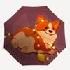 1pc Corgi String Lights Automatic Folding Umbrella - 8-Rib Durable Iron Frame, Compact Portable for Daily Travel Yy251205039