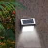Stainless Steel 3LED Step Light Waterproof Warm Light LED Wall Lamps Easy Installation Solar Fence Lights