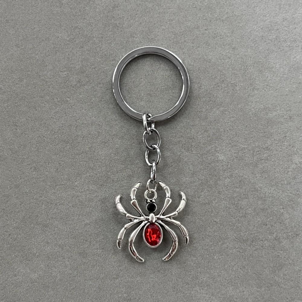 New Geometry Zircon Spider Pendant Necklace Earrings Keychain Trendy Retro Versatile New Gothic Jewelry Gift Wholesale