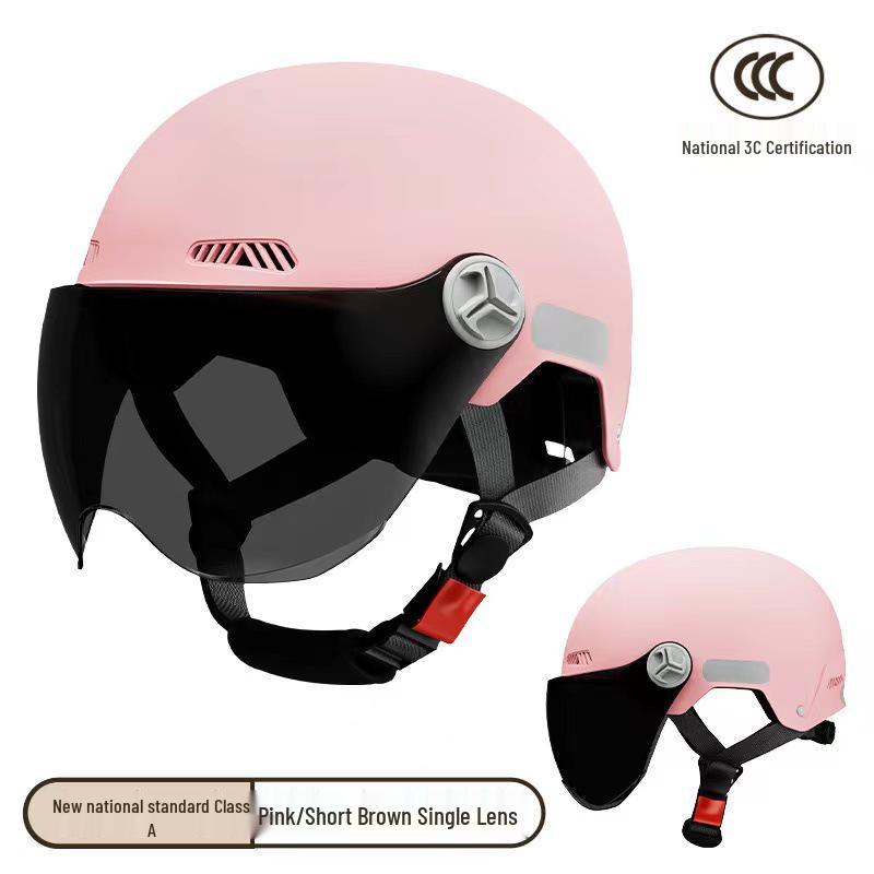 

Certified Retro Helmet for Electric Bikes & Motorcycles - Universal Sun Protection for Men, Women & Children, All-Season Use One Size