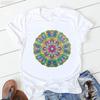 2024 Hot Sale Colorful Mandala Print Tshirt Girls Yoga Succulent Love T Shirt Women Zen Hobo Boho Paix Tshirt Female Streetwear