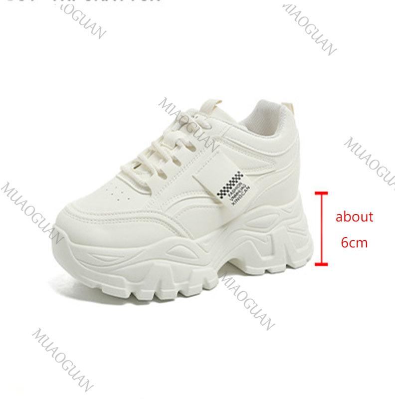 Fashion Platform Sneakers for Women Casual Chunky Heeled Women Spring Autumn Mixed Color Female Height Increase Sport Vulcanize Shoes