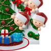 Custom Family Christmas Ornaments with Name Peeking Family of 2/3/4/5/6 Christmas Tree Ornament Holiday Gift for Family Friend