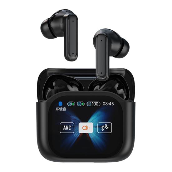 1 Pair Wireless Earphone with Smart Touch Screen Case Noise Canceling HiFi Sound Bluetooth-compatible 5.4