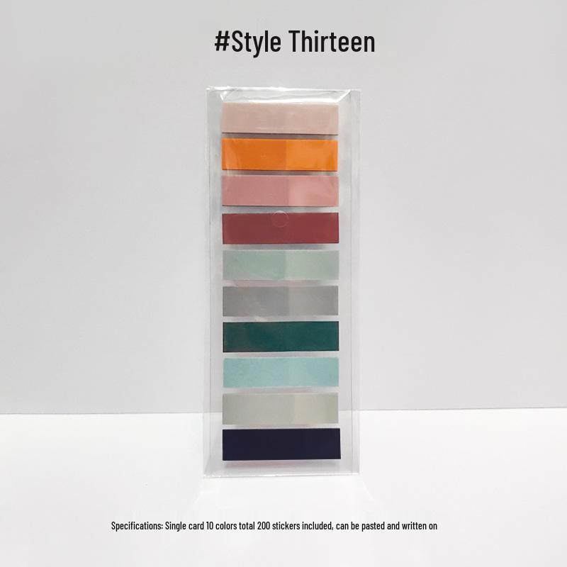 Morandi Color Transparent Sticky Notes - Cute Colorful PET Index Stickers for Marking and Memo.