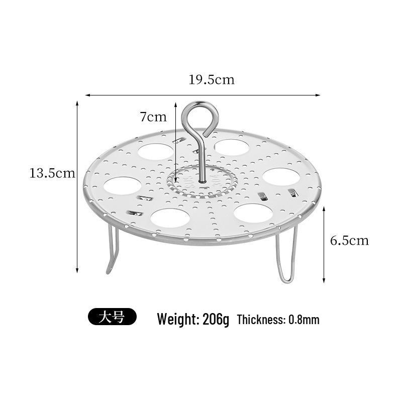 Household Multifunctional Stainless Steel 304 Egg and Mantou Steaming Rack with High Feet
