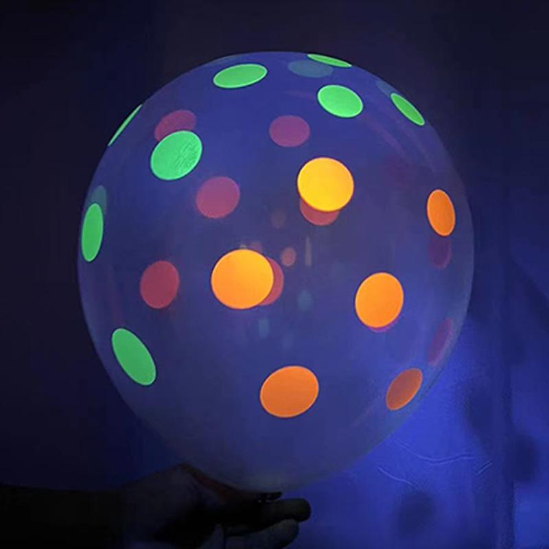 Happy Birthday Glow Balloons Party Supplies Fluorescent Balloons for Black Light Birthday Party