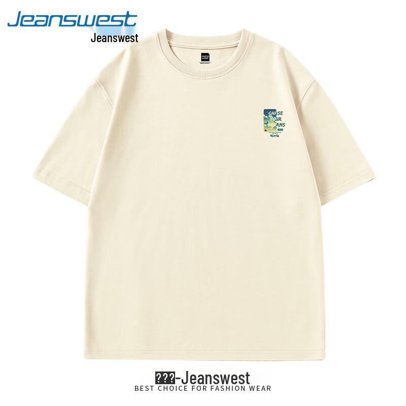 Jeanswest Men's Summer Loose Fit Pure Cotton T-Shirt