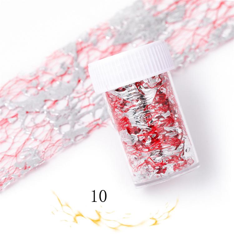 1 Stück 3D Netz Nageltattoo Gold Silber Netzlinienband auf Nägeln Holo Klebe Seidenfolie Nagelkunst Dekorationen Nagellack Aufkleber 4*50cm