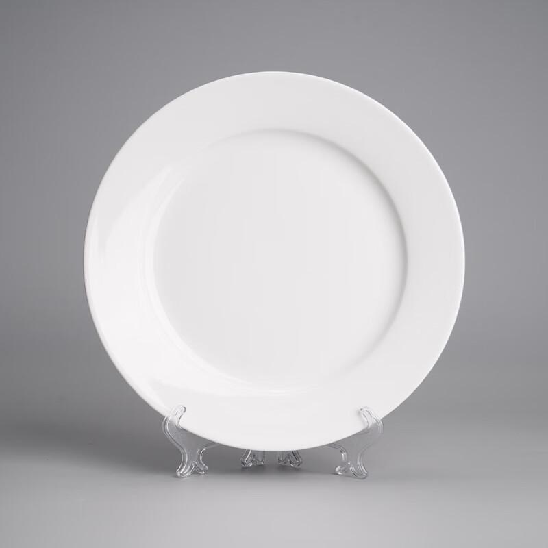 Gu Rou 12-inch Pure White Ceramic Round Dinner Plate