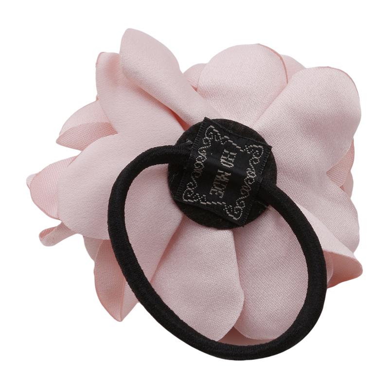 Fabric Flower Hair Rose Flower Scrunchie Ponytail Hairband Hair Bands Rope Hair Clips Women Headwear