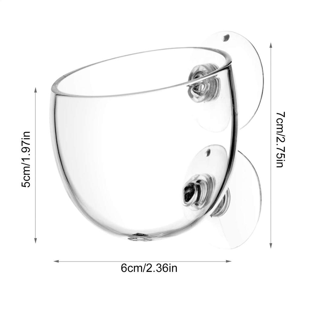 Aquarium Decoration Plant Cup Pot Glass Aquatic Plant Cup With Suction Holder Planting Cylinder Cup Aquarium Accessories