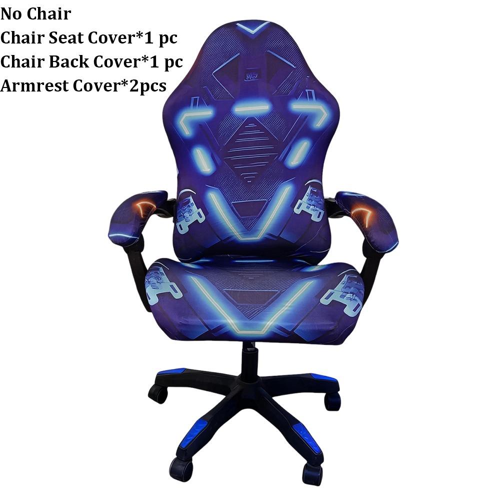 

Dust-proof Gaming Chair Covers Breathable Computer Chair Covers Cool Slipcovers for Office Home Style 2