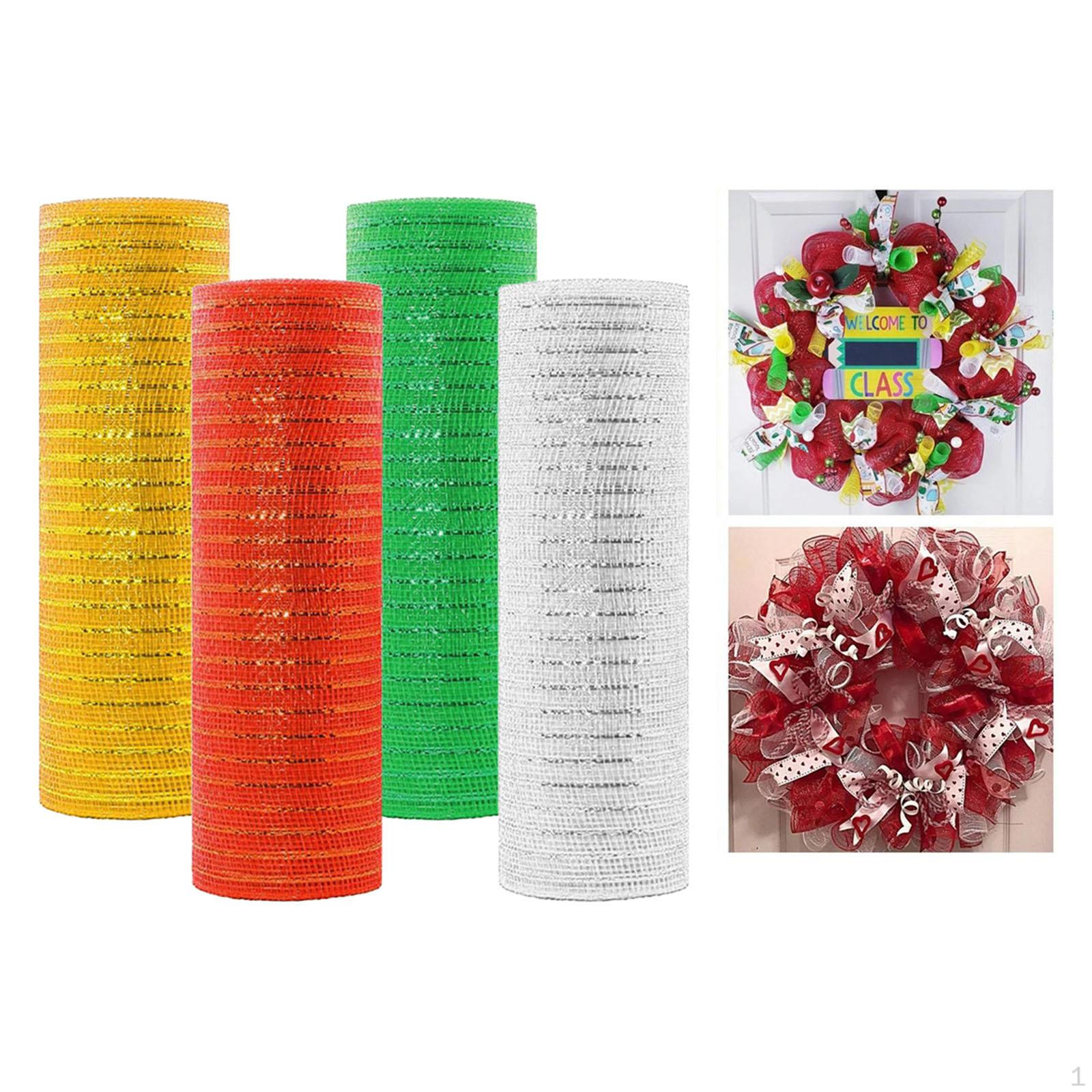 

Mesh Ribbon Rolls 26cm X 10yd Metallic for Wreaths Bows
