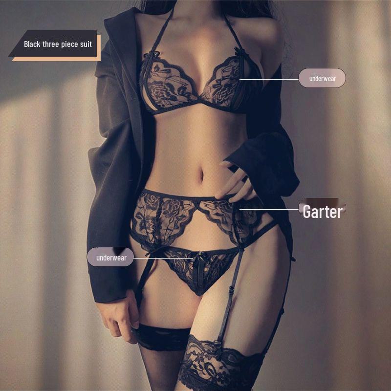 Dámské bikiny thong s šněrováním, T-back a otevřeným rozkrokem