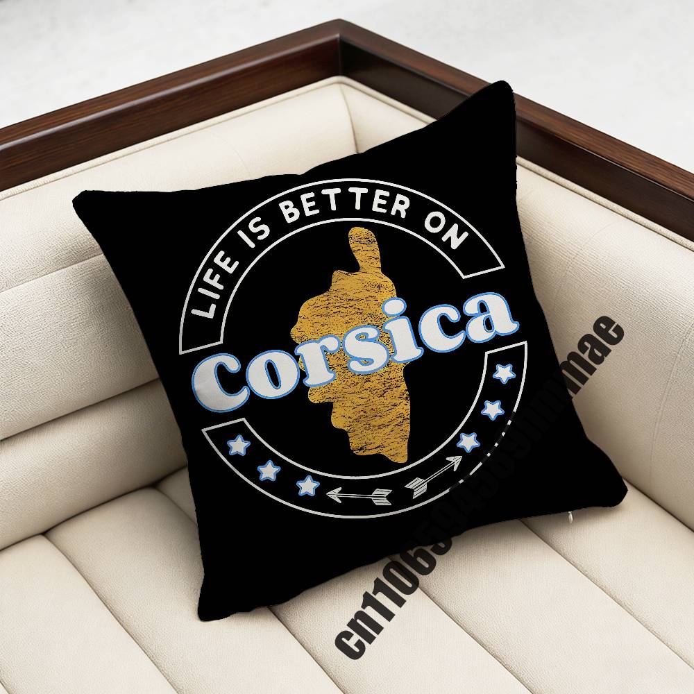 For Corsica Corse France Flag Throw Pillow Case Sham Xcm Xcm Square Home Pillowcase Cushion Cover