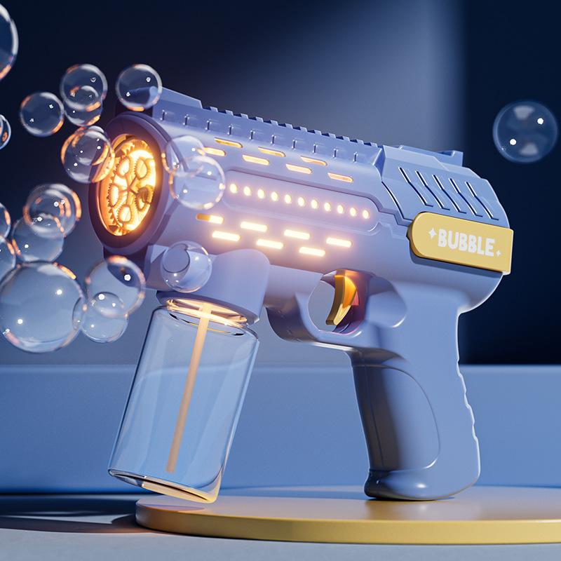 Einhorn Kinder Elektrische Seifenblasenpistole, Spielzeug Seifenblasenmaschine, Automatischer Seifenbläser Mit Lichtern, Outdoor Party Spiele, Kinder G