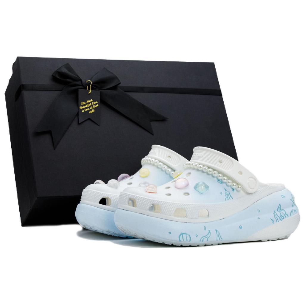 Crocs Crush Clog Dream Gift Box EVA Dream Comfortable Hole Shoes Unisex White