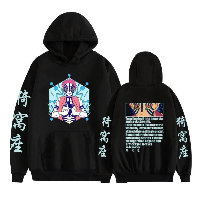 Fosskos Rengoku Kyoujurou Autumn Hoodie Sweatshirt Cosplay Costume Sweater Pullover Nezuko Hooded Unisex Anime