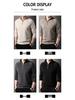 Men's Half-Zip Long-Sleeve Stand Collar T-Shirt, New Arrival for Spring/Autumn, Solid Color, Stylish Base Layer for Middle-Aged & Young Men