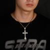 Hip Hop T Square Zircon Cross Pendant Hipster Men's and Women's Fashion Personality Necklace Accessories