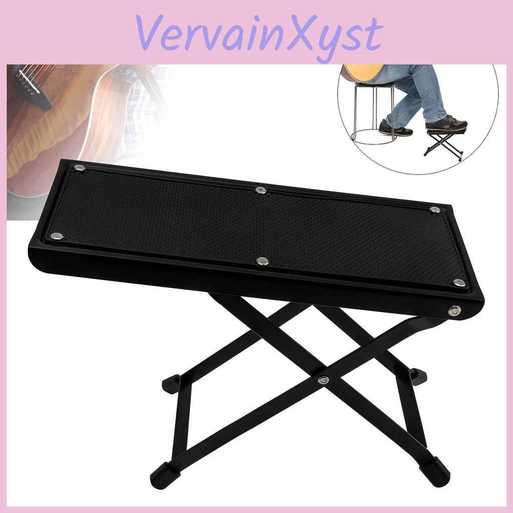 Guitar Folding Metal Footstool 1pc Rest Antislip Stand Height Adjustable Foot Rest Stand Footboard
