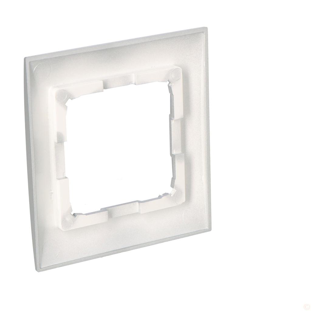 Single universal frame IP20 / IP44, matt silver Simon54